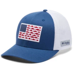 Columbia Men's PFG Mesh Fish Flag Ball Cap - High Crown