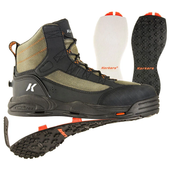 Korkers Men's Greenback Wading Boot W/ Felt & Kling-On Soles