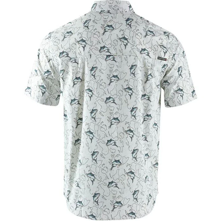 Salt Life Men's Lost At Sea Woven Performance Fishing Short-Sleeve Shirt - Image 2