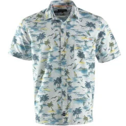 Salt Life Men's Sea Escape Woven Performance Fishing Short-Sleeve Shirt