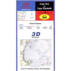 Maptech Folding Waterproof Chart - Cape Ann To Cape Elizabeth